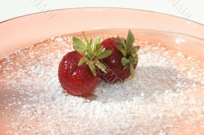 Strawberries on plate