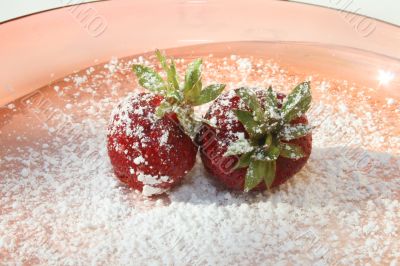 Strawberries and powdered sugar