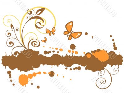 grunge floral background