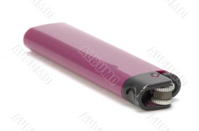 lighter macro on white