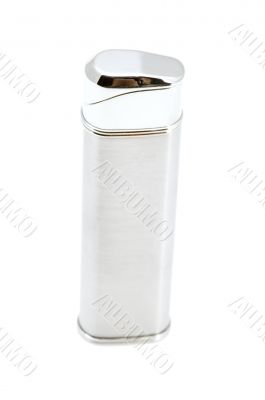 Metal lighter on white