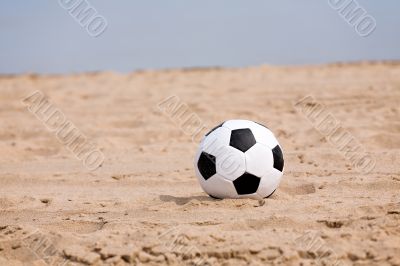 soccer ball on beach