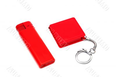 Lighter and measuring tape