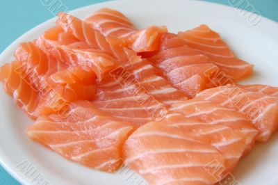 Salmon sashimi