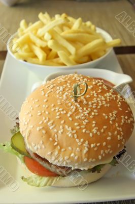 Fancy cheeseburger