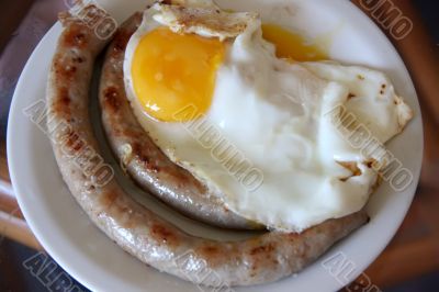 Sausage and eggs