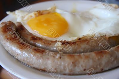 Sausage and eggs