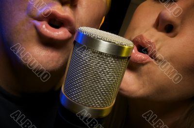 Couple Singing Duet