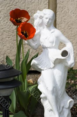 Statue of girl with pitcher
