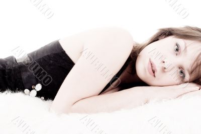 Woman is resting