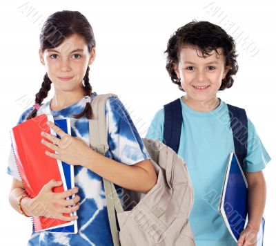 Two smalls students