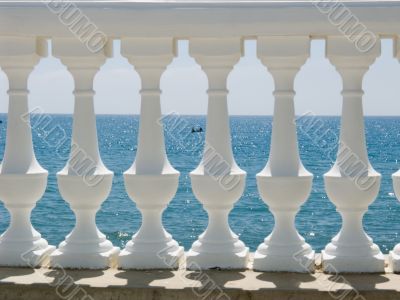 White balustrade