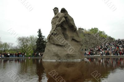 Volgograd. A memorial complex - ` Mamayev a barrow `. A sculptur
