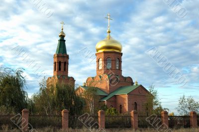 Orthodox temple in village ` Svetly Yar `. The Volgograd area. R