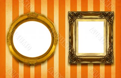 two hollow gilded frames