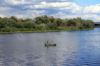 Fishermans on the river