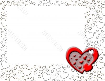 White heart shape border