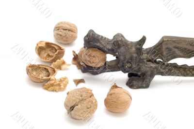 dragon for chopping nut close up