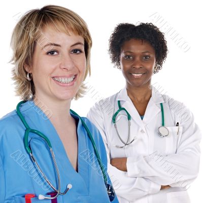Two women doctor