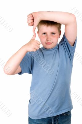 boy with thumbs up