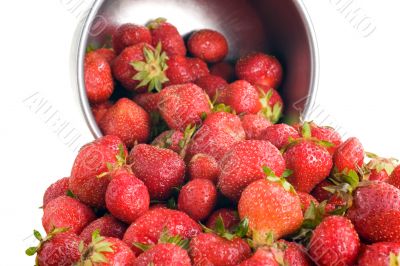Fresh Strawberries Spilling from Bowl