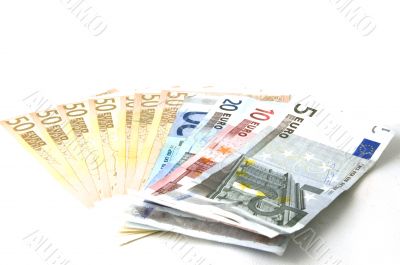 Euro banknotes money