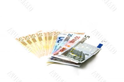 Euro banknotes money