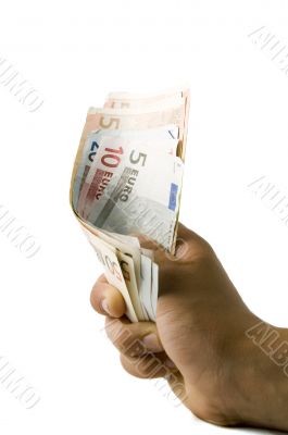 hand is holding money