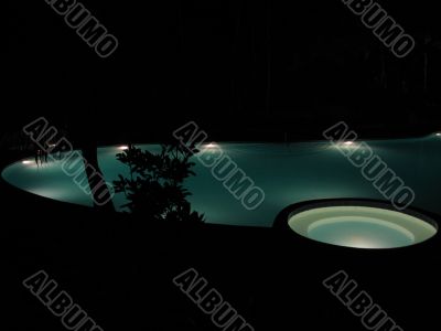 pool at night