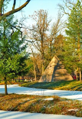 Small nothern pyramid in winter park