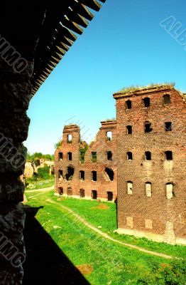Ruins of buildings