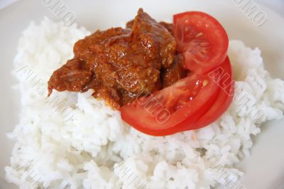 Curry and rice