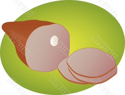 Leg of ham illustration