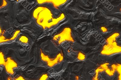 Hot magma
