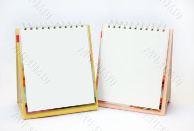 Two notebooks with empty pages