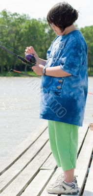 Young Girl Fishing