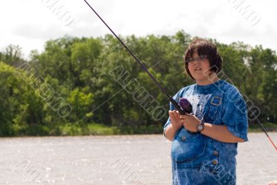 Young Girl Fishing