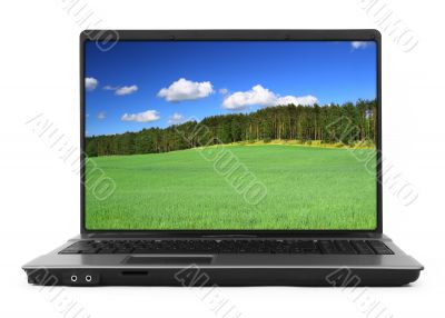 notebook with landscape