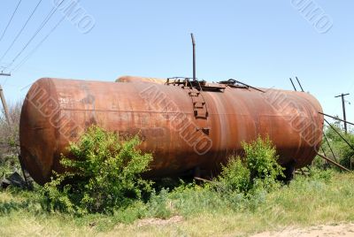 The old railway tank for transportation of mineral oil.