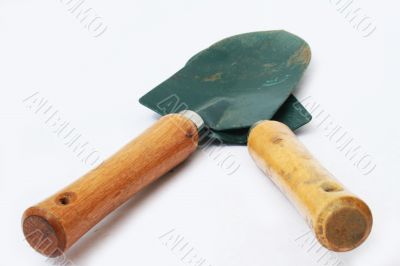 Two hand shovels