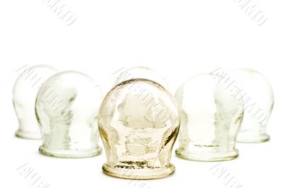 cupping glass on white