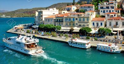 Yacht is doubling town quay