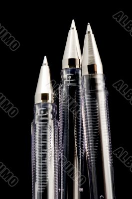 pen on black close up