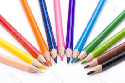 colored crayons