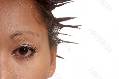 detail eye and hair
