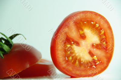 tomato red macro sclice