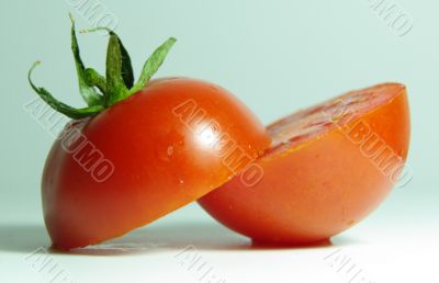 tomato red macro sliced