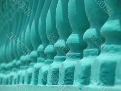 blue fence
