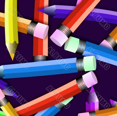 Colored Pencils close up 2