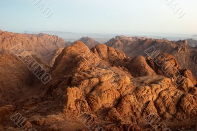 Panorama rocks in early morning